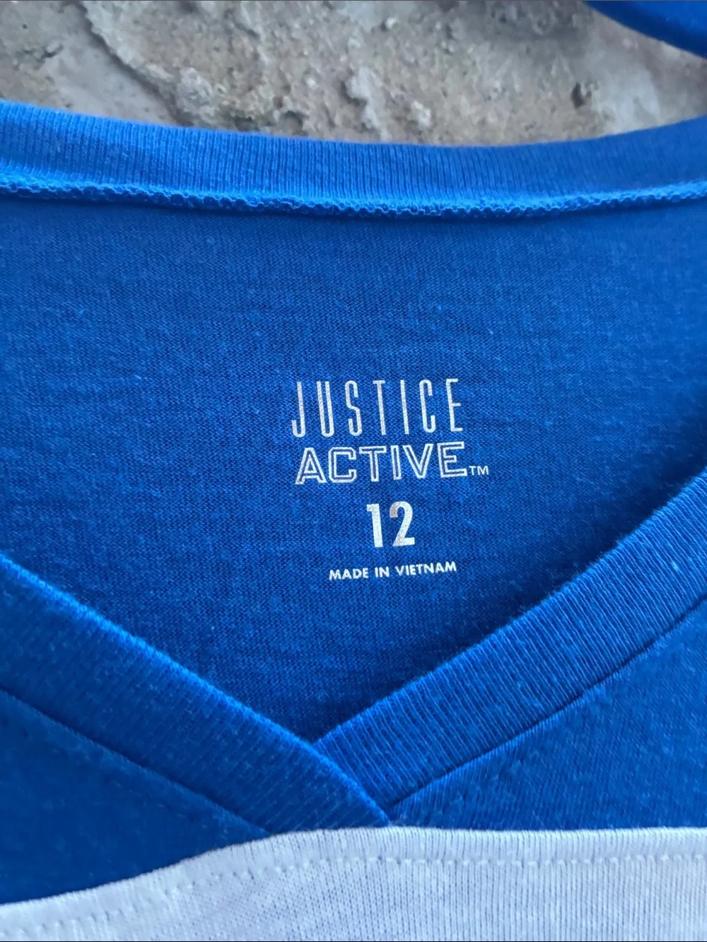 Kids Justice White Tee with Silver Sequin Volleyball Graphic Sz 12